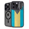 Bahamas Flag Distressed iPhone 15 Pro Max Kickstand Case